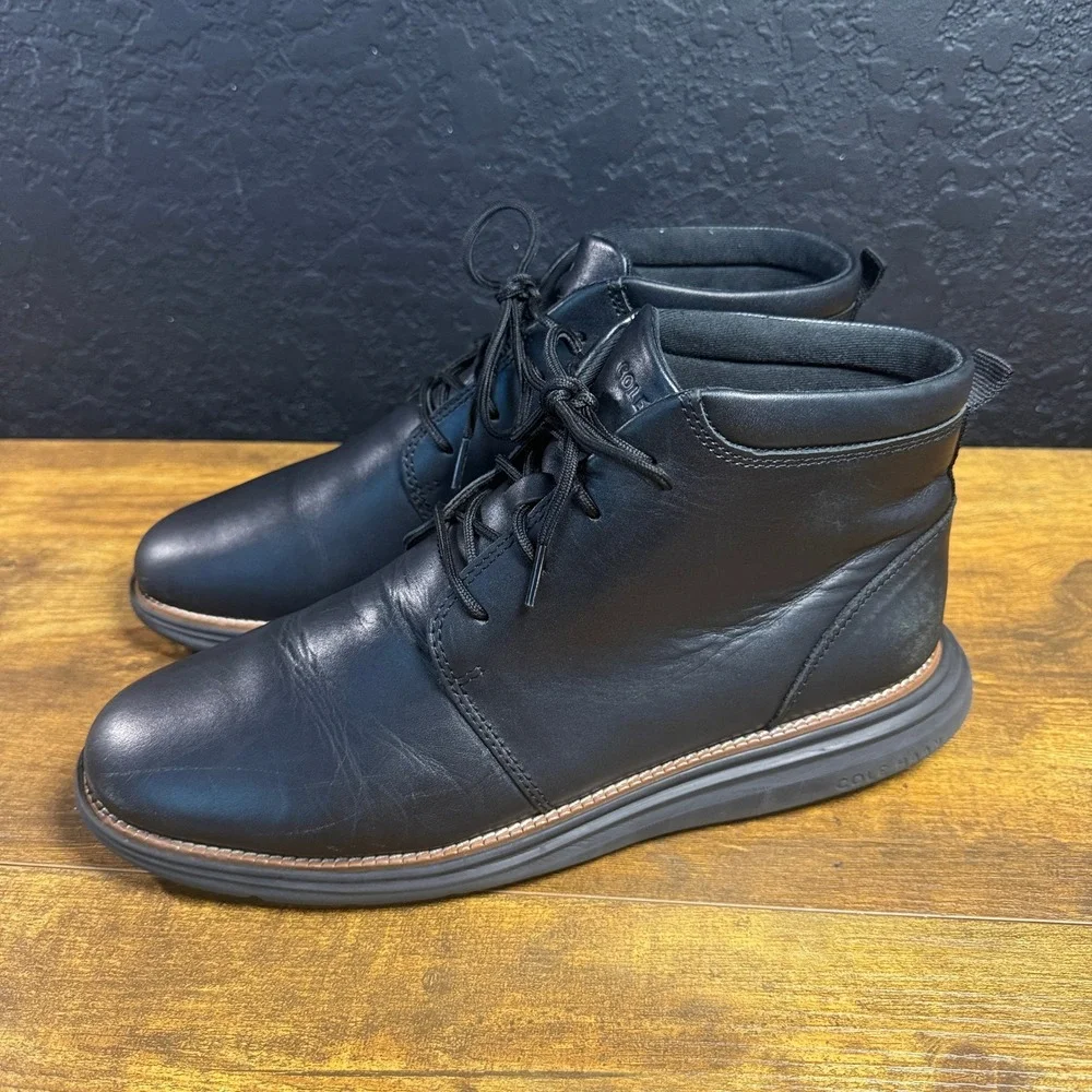 Cole Haan OriginalGrand C39933 Black Leather Chukka Boots Mens Size 11M